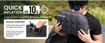 OneTigris Airdream Camping Pillow Portable Ultralight Inflatable Sleeping Neck Pillows for Travel Backpacking Hiking Flight