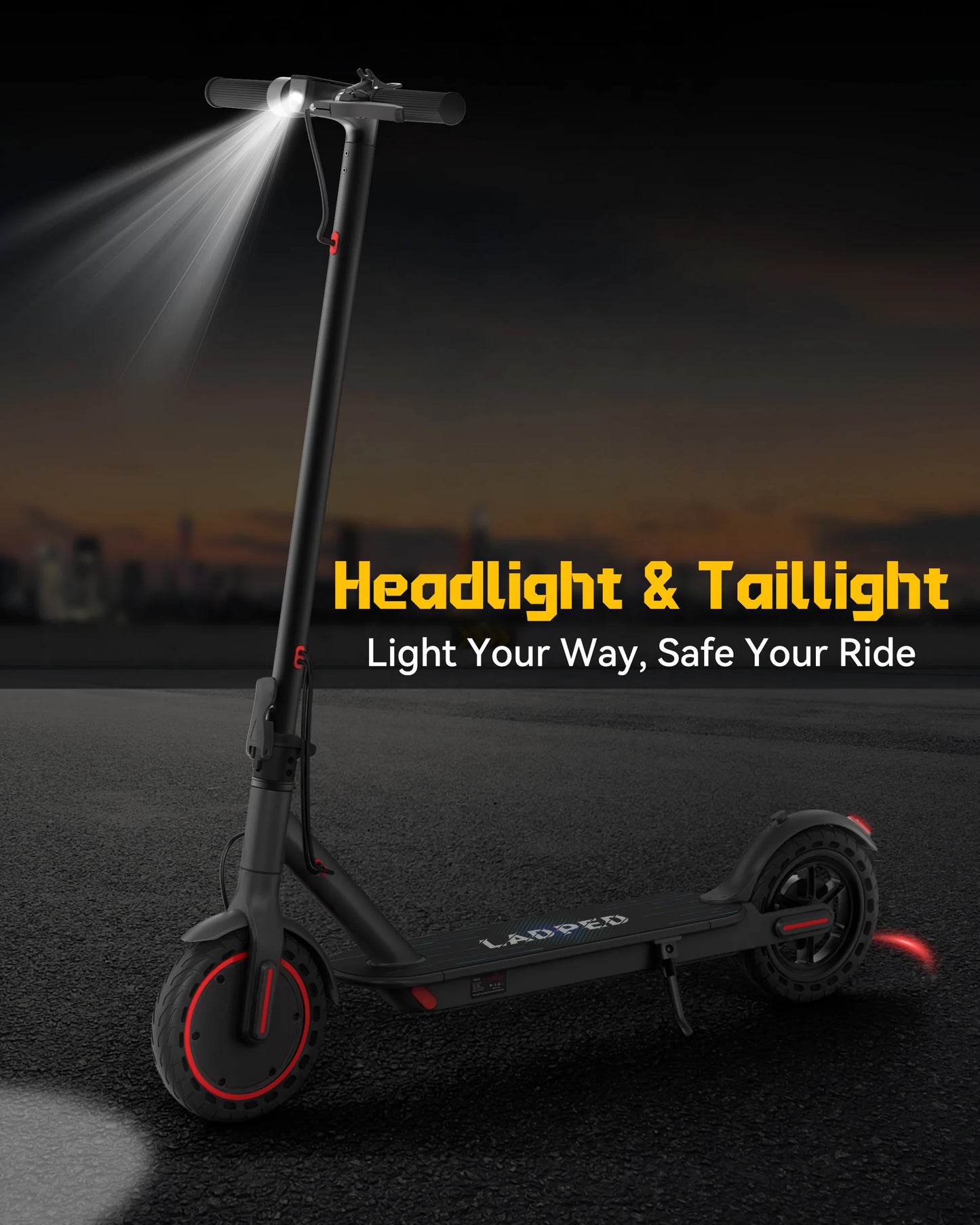 LADPED LP40 Electric Scooter 350W 19mph APP Smart Control 4 Speed Modes Foldable Electric Scooter 16miles Max Range for Adult