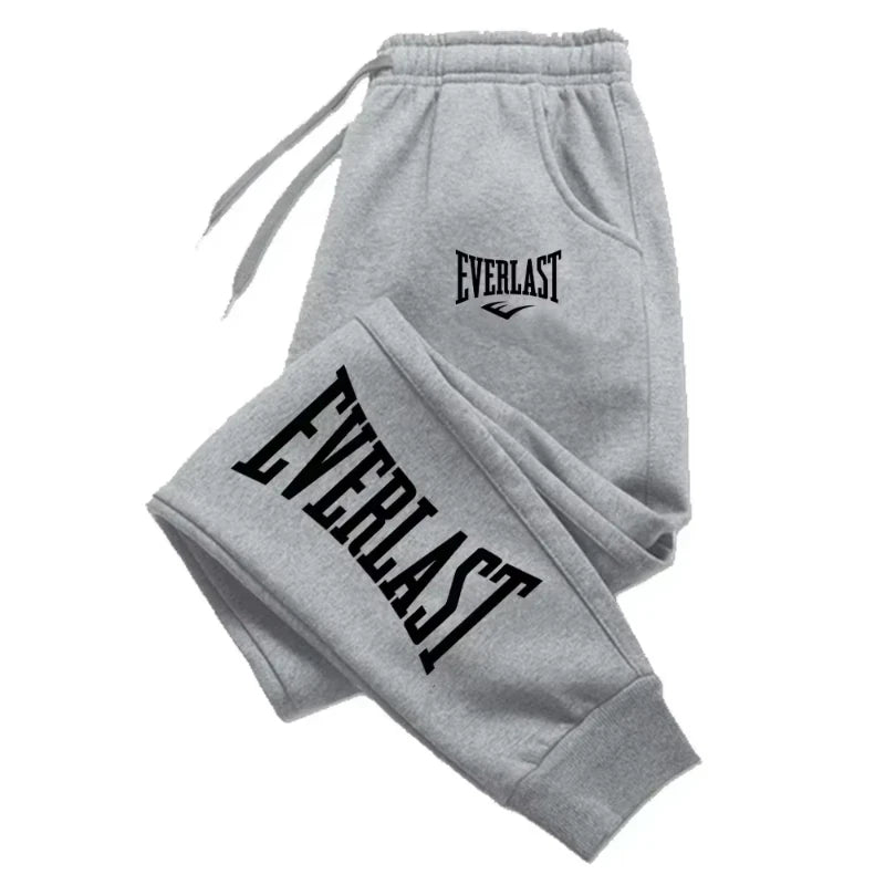 2025 New EVERLAST Men Jogging Sweatpants Running Trousers Fleece Streetwear Sport Oversized Jogger Sweat Pants 2025 Clothing