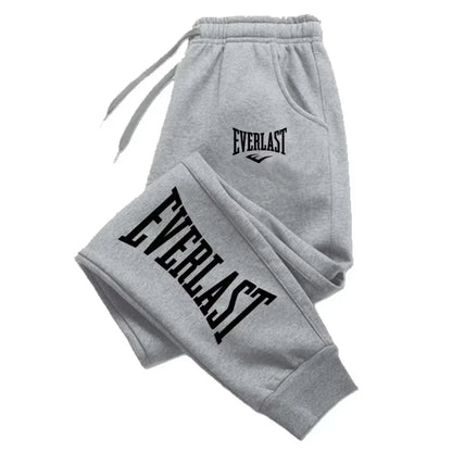 2025 New EVERLAST Men Jogging Sweatpants Running Trousers Fleece Streetwear Sport Oversized Jogger Sweat Pants 2025 Clothing