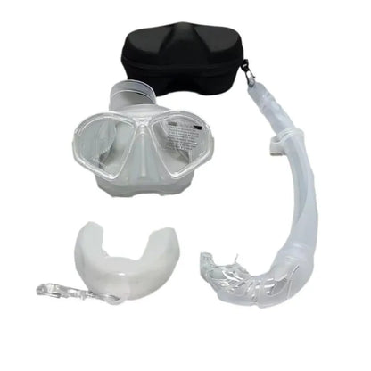 Adult Liquid Silicone Professional Snorkeling Two-Piece Set Waterproof and Fog-Proof Diving Goggles Mask and Snorkel Set