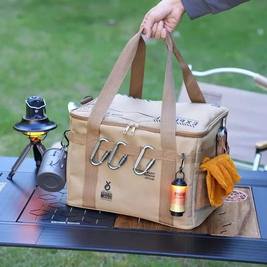 30-42L Waterproof Tactical Camping Storage Bag Insulated Folding Box Outdoor Gear Organizer for Picnic Tableware Field Equipment