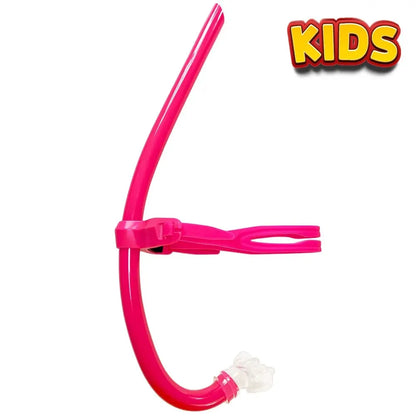 From Wet Training Swim Snorkel For Lap Swimming Snorkeling Gear Front ComfortableMounted Silicone Mouthpiece For Kid/Child