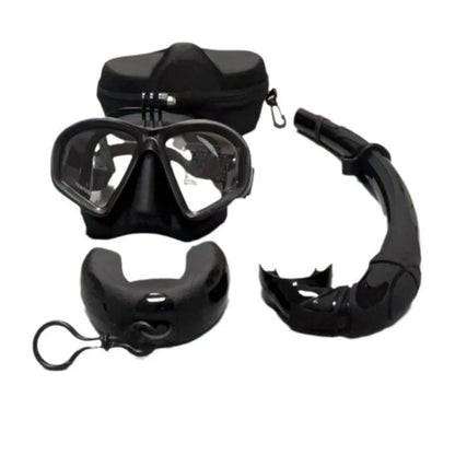 Adult Liquid Silicone Professional Snorkeling Two-Piece Set Waterproof and Fog-Proof Diving Goggles Mask and Snorkel Set