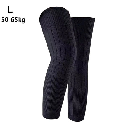 New Plus Velvet Winter Knee Pads Universal Windproof Coldproof Warm Knee Sleeve Thickened Elastic Leg Sleeves Unisex