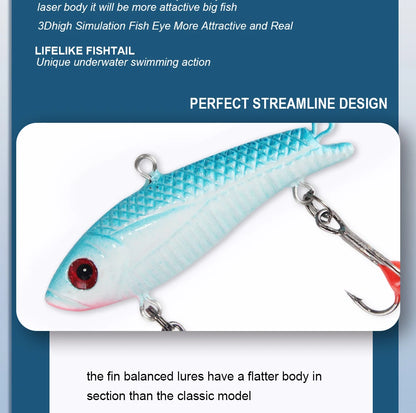 FTK 1PC Ice Fishing Lures 20g/35g Winter Bait Hard Lure Carp Fishing hooks Balancer for Fishing Baits Jigging