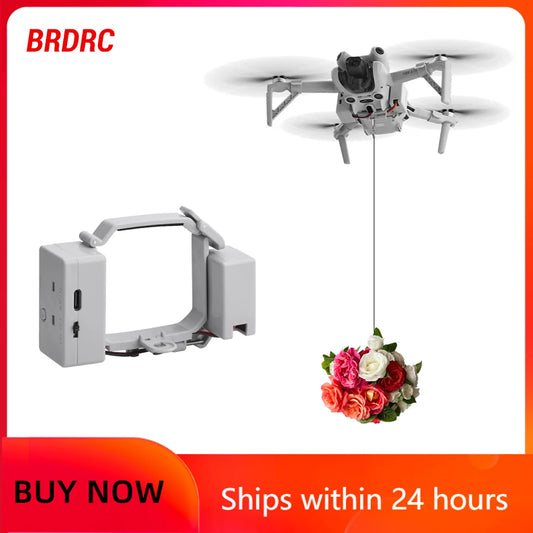 Airdrop System for DJI Mini 4 Pro Quick Release Thrower Casting Bait/Giving Gifts/Emergency Rescue Drone Accessories