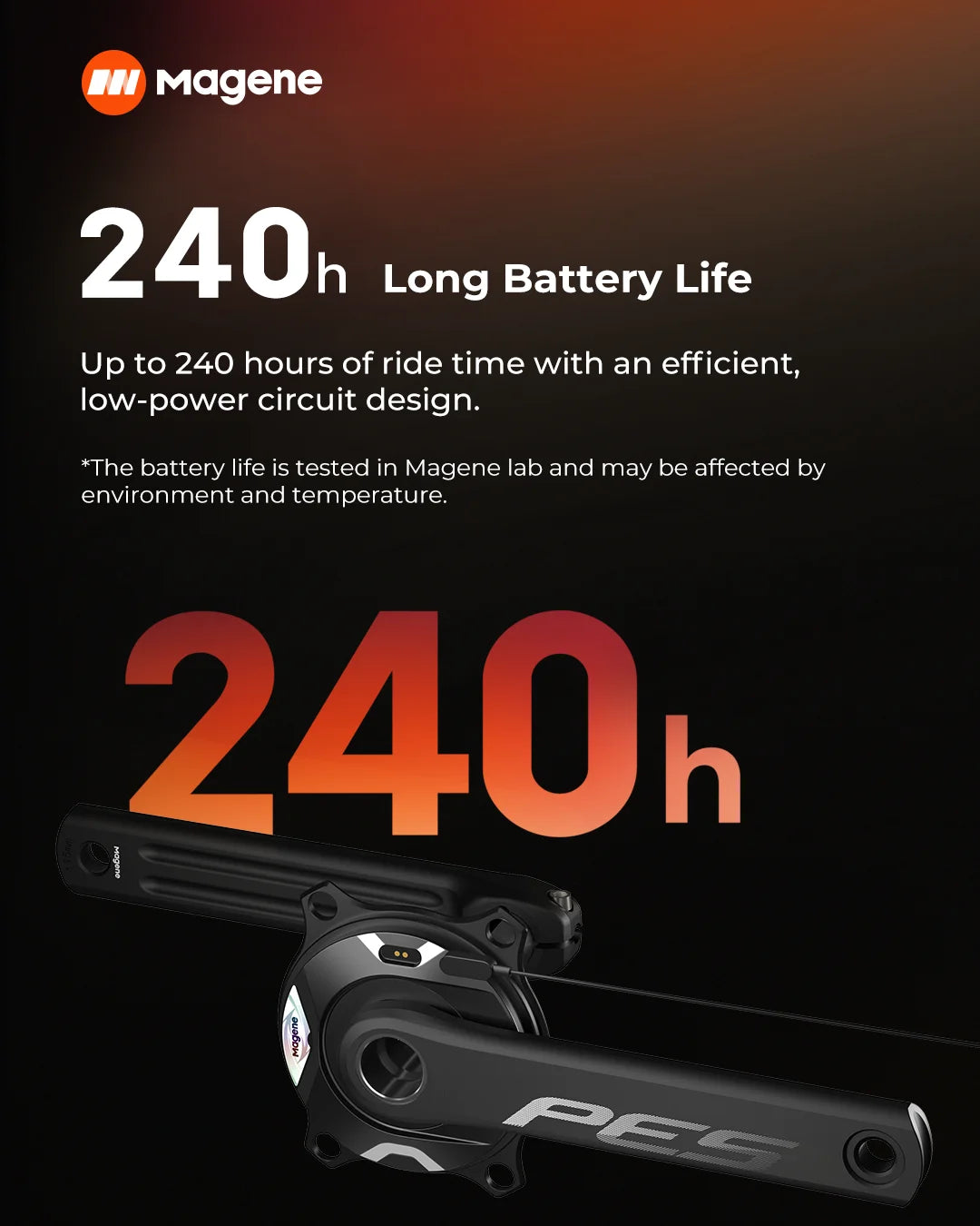 Magene PES P515 Power Meter Set 110 BCD 4 Bolt 24mm Steel Spindle Cycling Spider-Based Power Meter Chainring for Shimano Sram