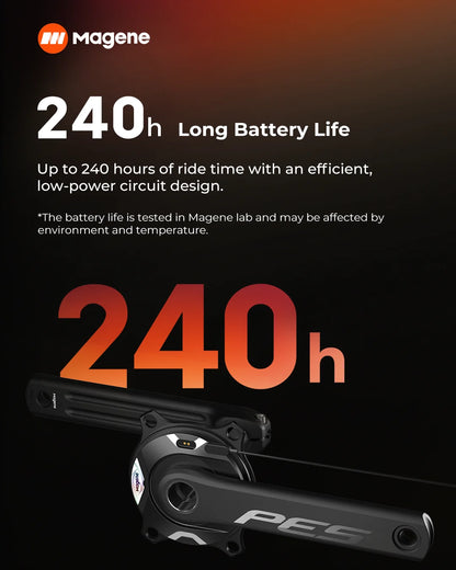 Magene PES P515 Power Meter Set 110 BCD 4 Bolt 24mm Steel Spindle Cycling Spider-Based Power Meter Chainring for Shimano Sram