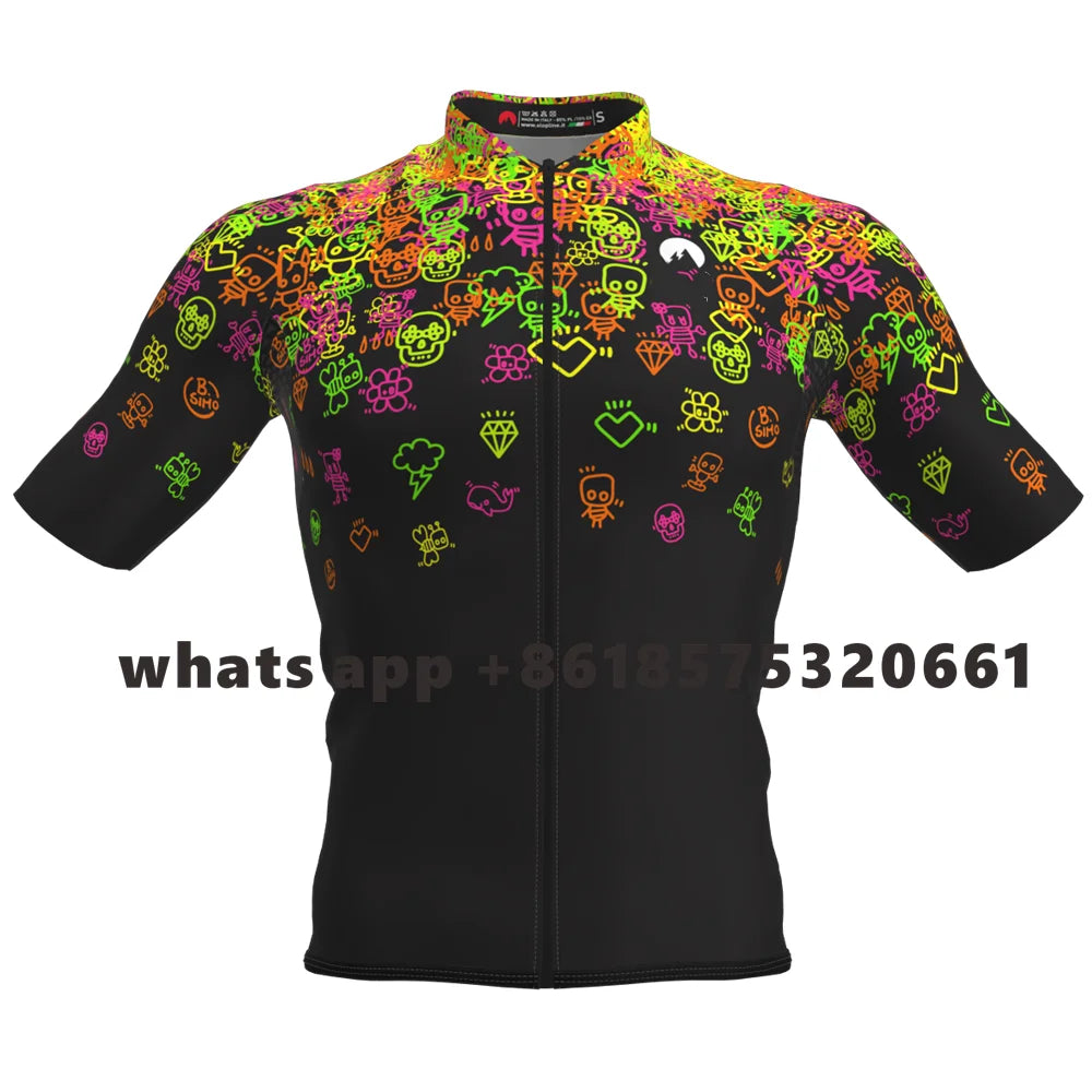 Slopline 2022 New No War Peace Summer Men Cycling Jersey Maillot Ciclismo Bicycle Clothing Short Sleeve Quick Dry Cycling Jersey