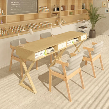 Modern Rustic Manicure Table Eclectic Trendy Minimalist Unique Nail Table With Storage Multifunctional Mesa Manicura Furniture