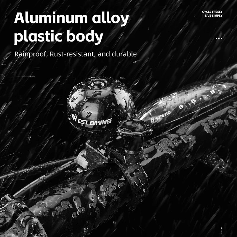 WEST BIKING Bicycle Vintage Ring Clear Sound MTB Road Bike Retro Bell Cycling Safety Warning Horn Bike Accessories Classic Bell