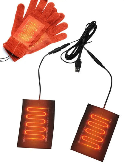 Mitten Heating Pad 5V Electric Heating Pad Heating Pad USB Heated Pad for Gloves 2 in 1 Heating Pad for Women Men Cold Winter