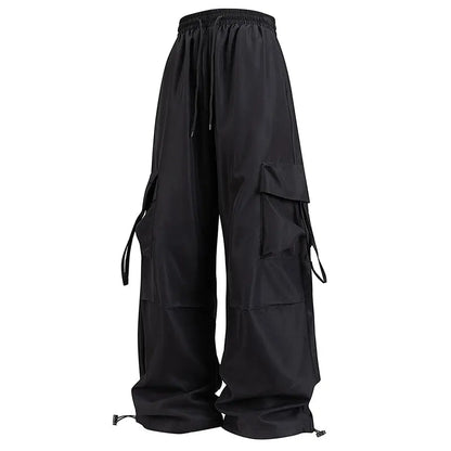 Women Cargo Pants Fashion Loose Comfortable Breathable Lightweight Multiple Pockets Cargo Long Pants Fitness Running Casual Pan