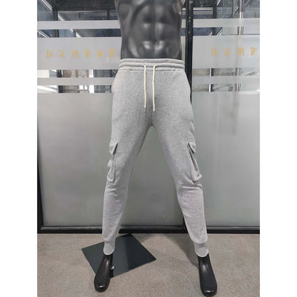 Men's Cargo Pants 2025 New Casual Loose Autumn Winter Straight Baggy Pants Multi-Pockets Solid Color Pinting Sweatpants ﻿