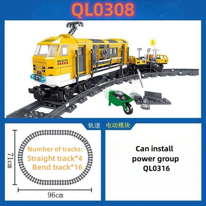 MOC rail transit luxury high-speed train model puzzle toy building blocks  birthday gift/Christmas gift/Thanksgiving gift