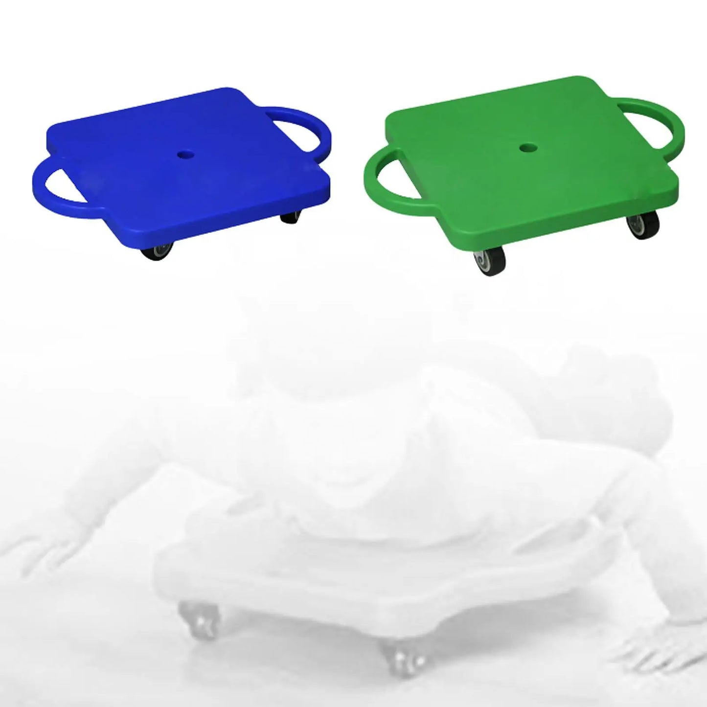 Floor Scooter Board with Handles Sitting Scooter Gross Motor Toy 11.8 Inches for Indoor Outdoor Activities Home Boys Girls