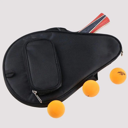 1PC 30x19cm Table Tennis Racket Bat Bag Black/blue Oxford Cloth Sponge Ping Pong Rackets Case For Blade Paddle Balls Storage