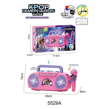 Kpop Demon Music Microphone Children's Toy with Light Microphone Can Play Songs Toy Halloween and Christmas gifts for children