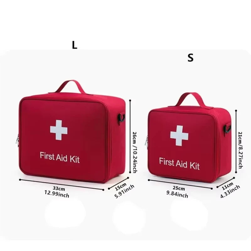 High-Capacity Oxford Cloth First Aid Kit – Travel Medicine Storage Bag & Emergency Survival Organizer