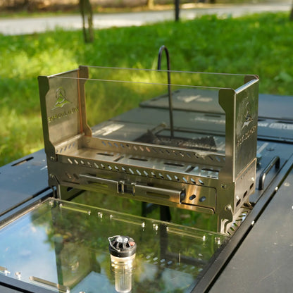 SmiloDon Camping Folding Brazier IGT Half-Unit Bonfire Stove Desktop Campfire Furance Windproof Firewood Stove Outdoor Heater