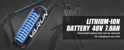 VARUN M26-2 Adult E-Mountain Bike 250W 48V13AH Urban commuting Electric Bicycle 27.5" Fat Tire E Bike