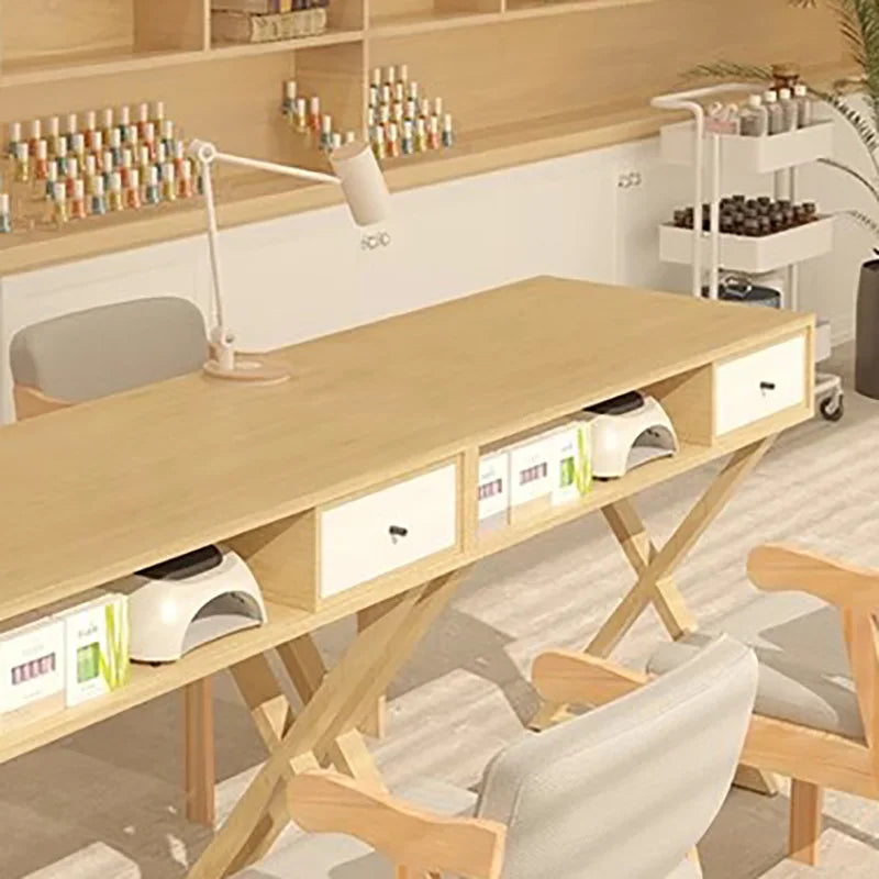 Modern Rustic Manicure Table Eclectic Trendy Minimalist Unique Nail Table With Storage Multifunctional Mesa Manicura Furniture