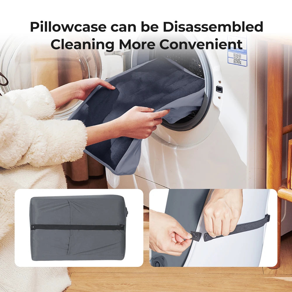 FLEXTAIL Inflatable Camping Pillow, Ergonomic Pillow for Travel and Home, Lightweight and Washable, Two Height Options