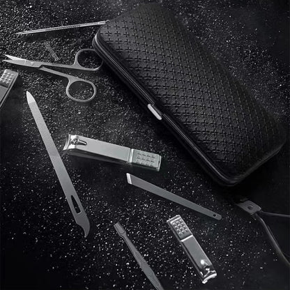 Juego de manicura, a full-function 19-piece professional stainless steel nail art set, portable nail clippers, gift creativity