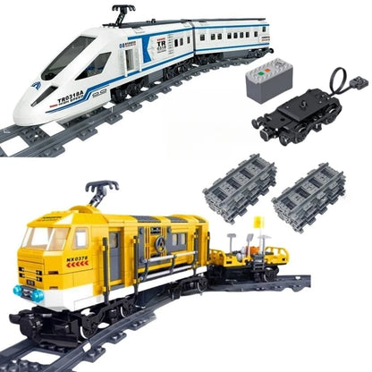 MOC rail transit luxury high-speed train model puzzle toy building blocks  birthday gift/Christmas gift/Thanksgiving gift