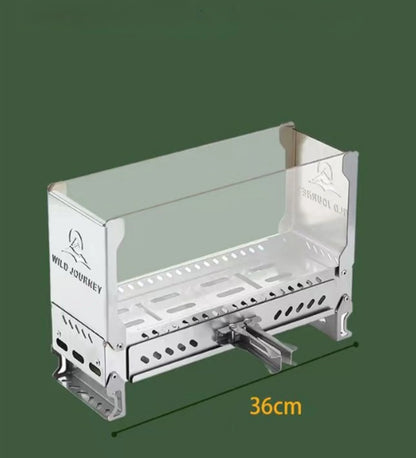 SmiloDon Camping Folding Brazier IGT Half-Unit Bonfire Stove Desktop Campfire Furance Windproof Firewood Stove Outdoor Heater