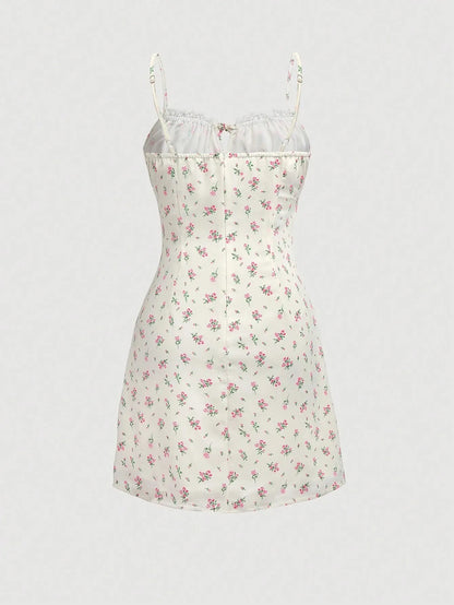 Vestido de viaje informal para mujer, top de encaje sexy Delgado, belleza de fiesta, Europa y Estados Unidos, color sólido, traf