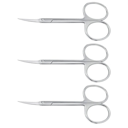 Professional Manicure Scissors Stainless Steel Cuticle Precision Beauty Grooming for Nail Facial Hair Eyebrow Eyelash Nose Hair