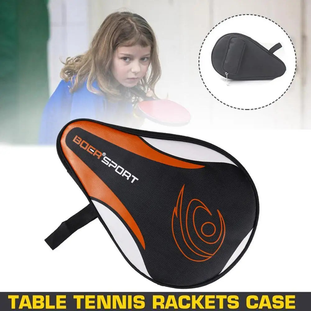 1PC 30x19cm Table Tennis Racket Bat Bag Black/blue Oxford Cloth Sponge Ping Pong Rackets Case For Blade Paddle Balls Storage