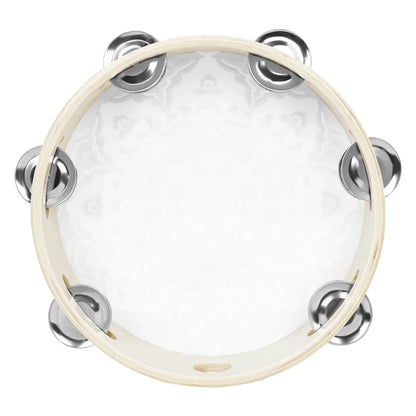 8 Inch Tambourine Bell Hand Drum Dunhuang Style Stainless Steel Bells Drums Percussion Musical Instruments Orff Children Gift