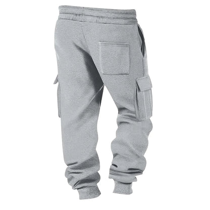 Men's Cargo Pants 2025 New Casual Loose Autumn Winter Straight Baggy Pants Multi-Pockets Solid Color Pinting Sweatpants ﻿