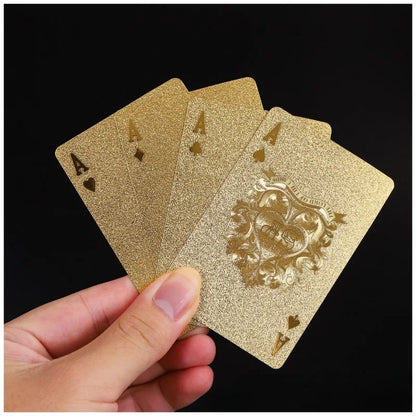 Prank Poker 24K Gold Foil Playing Cards Deck-Perfect For Poker,Practical Jokes&Party Gifts Christmas Halloween Thanksgiving Gift
