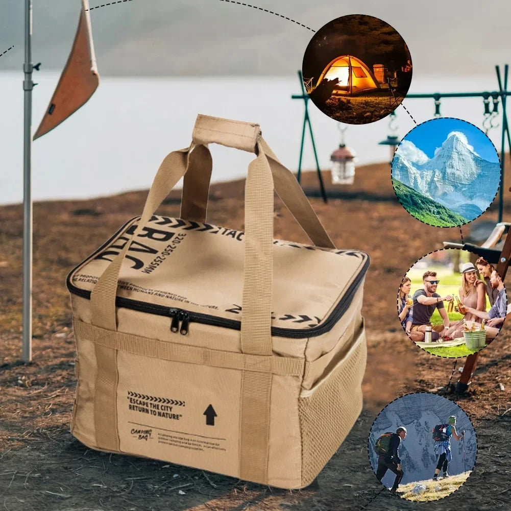 30-42L Waterproof Tactical Camping Storage Bag Insulated Folding Box Outdoor Gear Organizer for Picnic Tableware Field Equipment