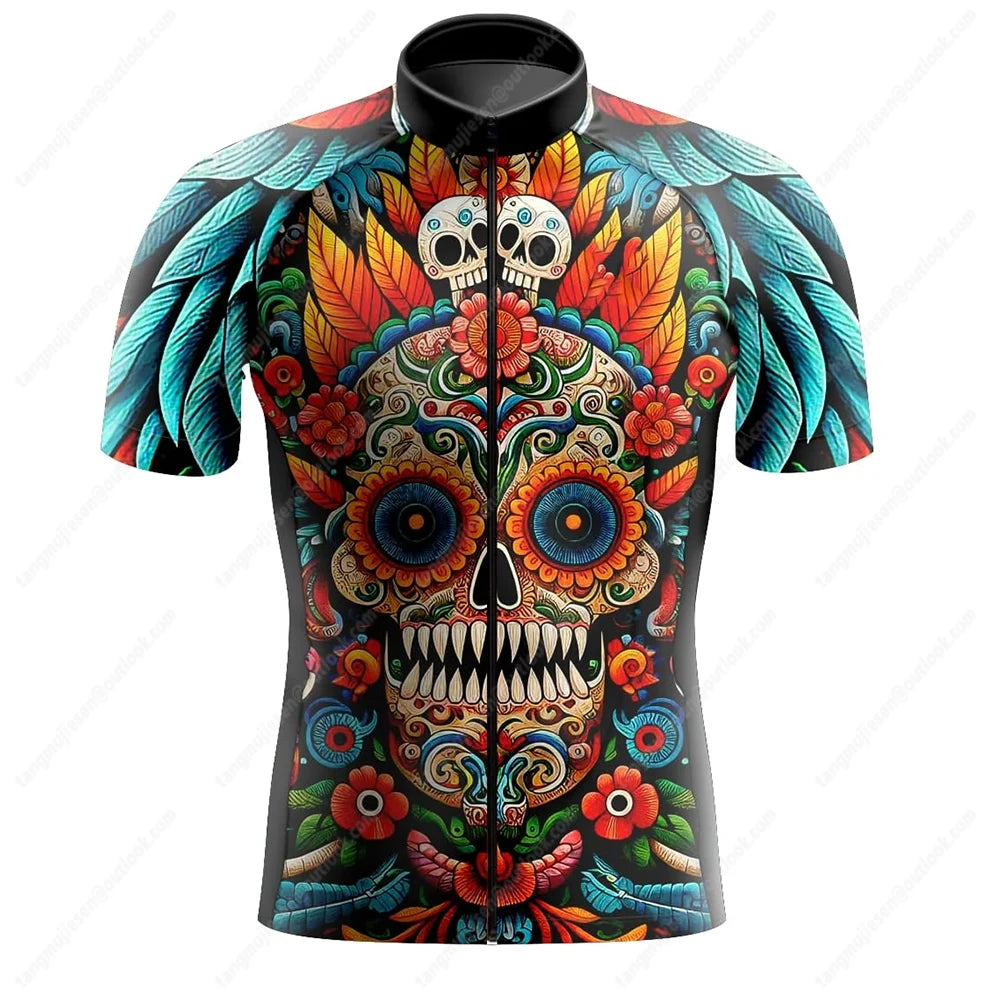 Mexico Cycling Jersey Men Bike Top MTB Bicycle Shirt Mountain Road Riding Clothing Short Sleeve Summer Cyclist biking Blouse