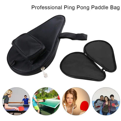 1PC 30x19cm Table Tennis Racket Bat Bag Black/blue Oxford Cloth Sponge Ping Pong Rackets Case For Blade Paddle Balls Storage