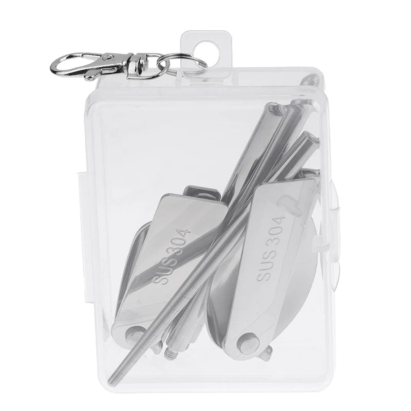 1Pc/3Pcs Portable Outdoor Cutleries Stainless Steel Spoon Fork Chopstick For Camping Travel School Use Folding Tablewares