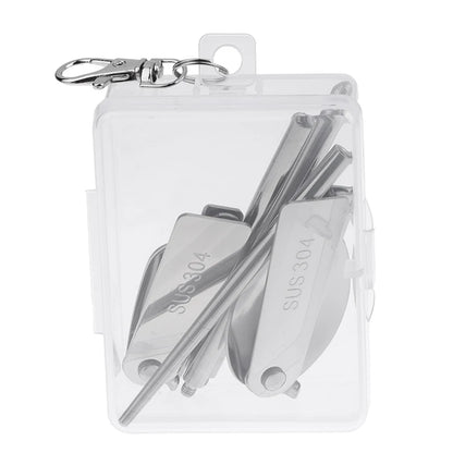 1Pc/3Pcs Portable Outdoor Cutleries Stainless Steel Spoon Fork Chopstick For Camping Travel School Use Folding Tablewares