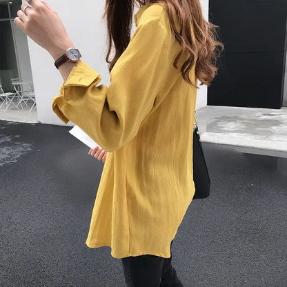 Blusas White Shirt Woman Long Sleeve Korean Fashion Women's Blouse Chemise Femme Elegant Clothes  Aesthetic Collared Tops