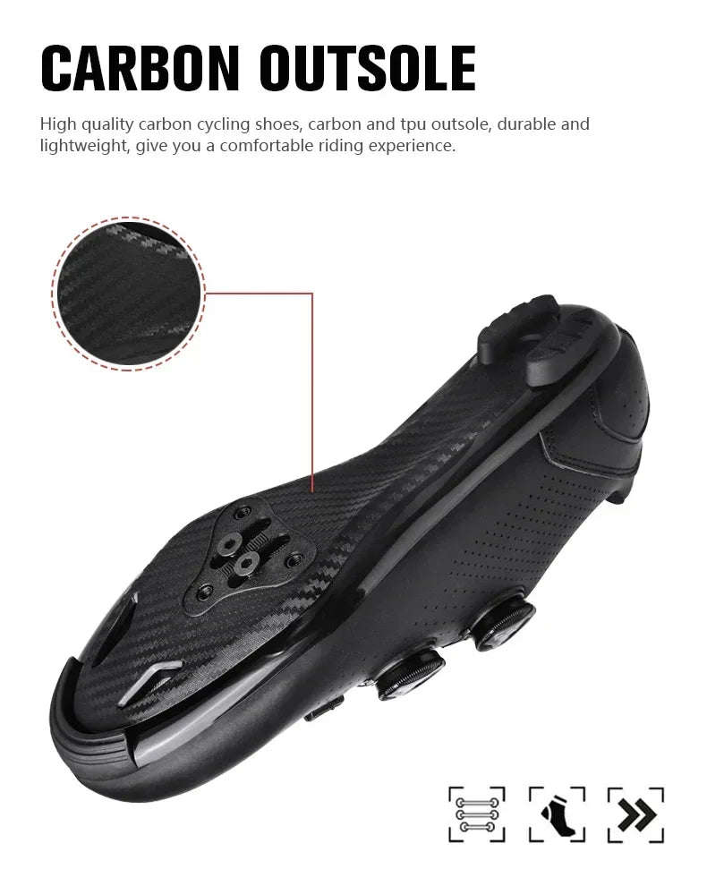 New Men's Cycling Sneakers, Unisex Road Cycling Shoes, Nonslip Mountain Bike Shoes, Racing, Outdoor, Women's Mountain Bike Shoes