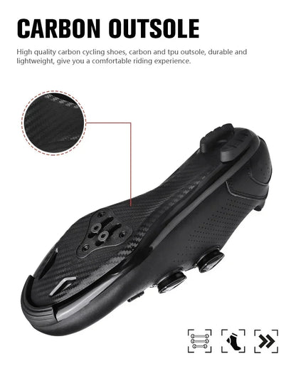 New Men's Cycling Sneakers, Unisex Road Cycling Shoes, Nonslip Mountain Bike Shoes, Racing, Outdoor, Women's Mountain Bike Shoes