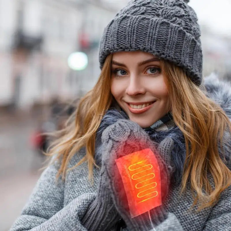 Mitten Heating Pad 5V Electric Heating Pad Heating Pad USB Heated Pad for Gloves 2 in 1 Heating Pad for Women Men Cold Winter