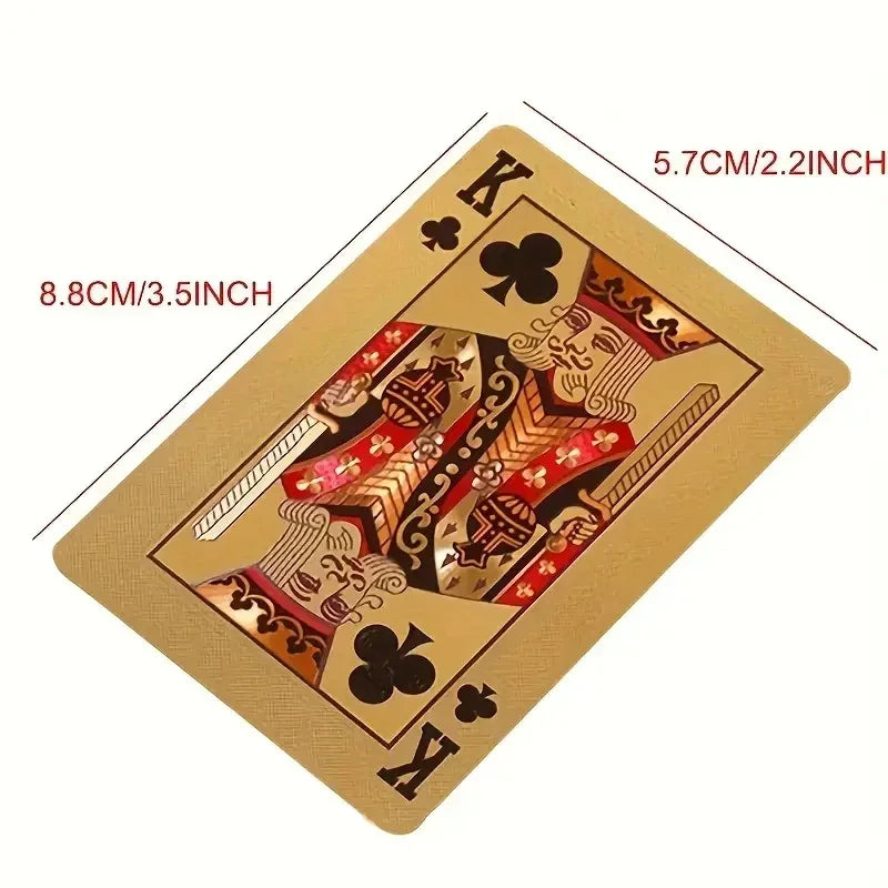Prank Poker 24K Gold Foil Playing Cards Deck-Perfect For Poker,Practical Jokes&Party Gifts Christmas Halloween Thanksgiving Gift