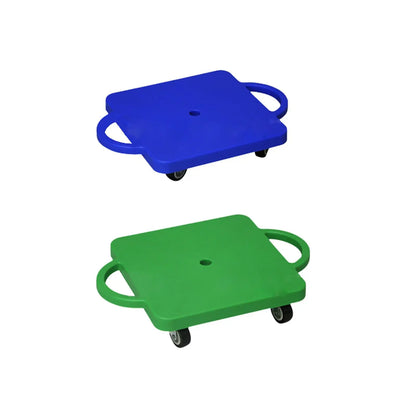 Floor Scooter Board with Handles Sitting Scooter Gross Motor Toy 11.8 Inches for Indoor Outdoor Activities Home Boys Girls