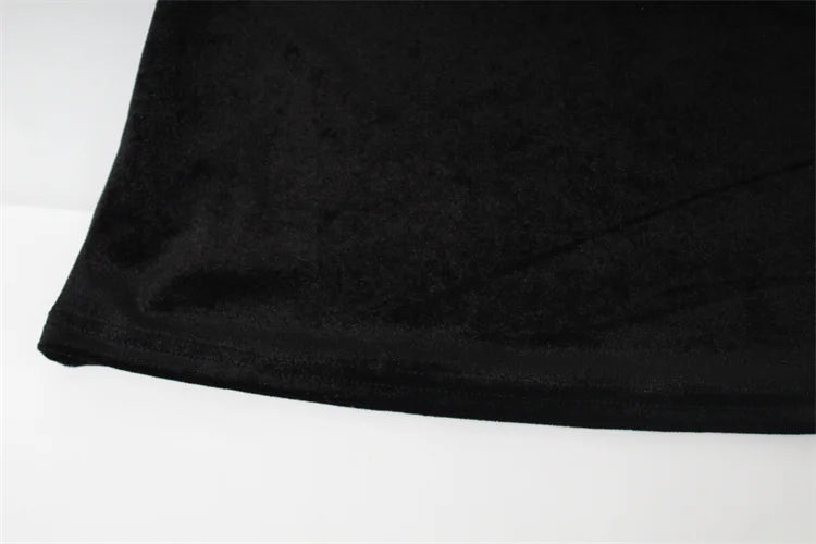 Party Velvet Dresses For Women Fashion Sexy Solid Full Sleeves Gloves V-Neck Hip Wrap Sheath Long Vestidos Robes Female Elegant