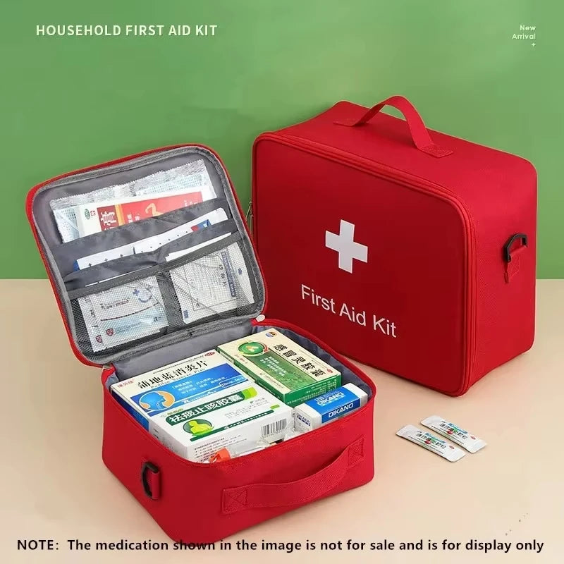 High-Capacity Oxford Cloth First Aid Kit – Travel Medicine Storage Bag & Emergency Survival Organizer